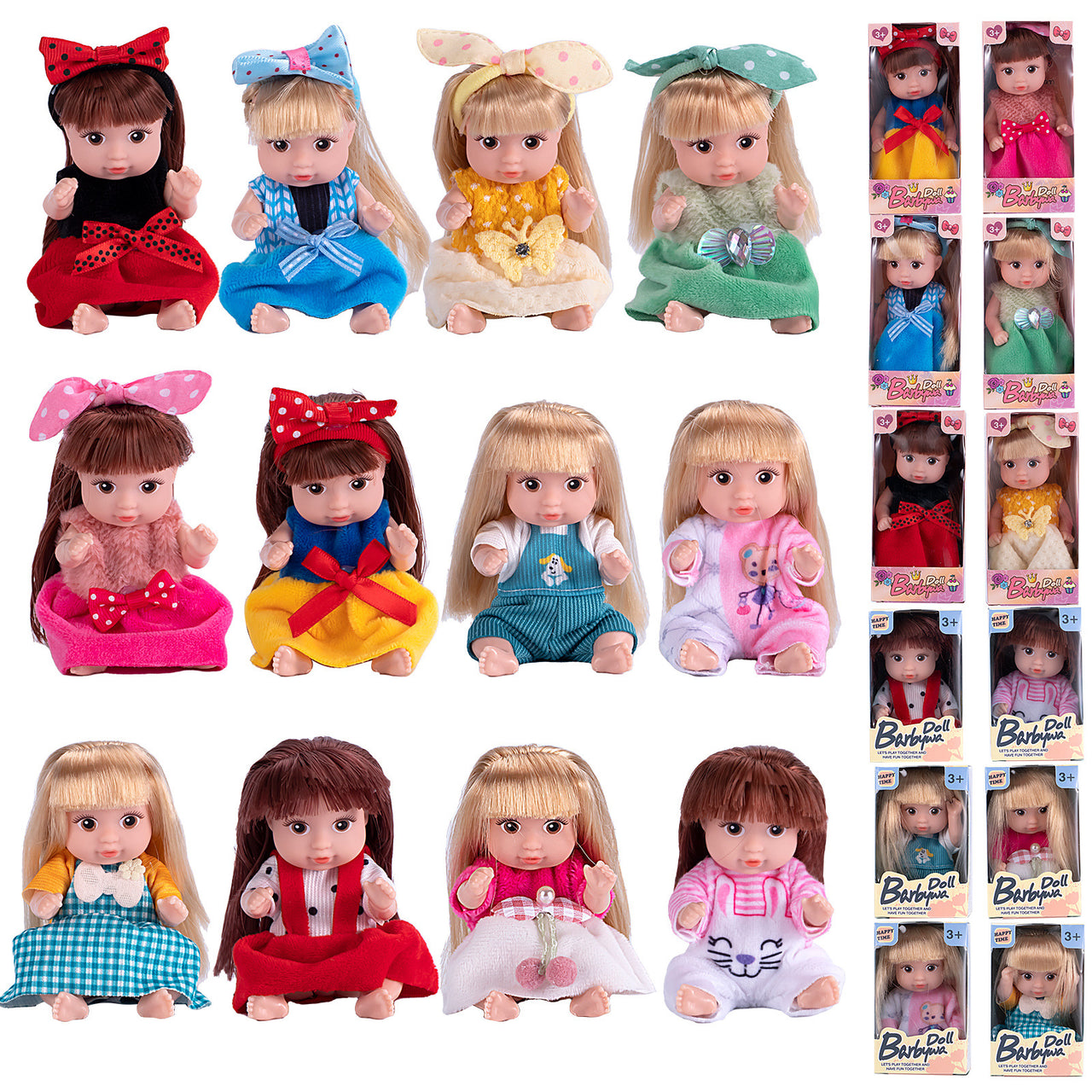 DollyDreams | Magischer Spielspaß - Set mit niedlichen Puppen in bunten Kleidern