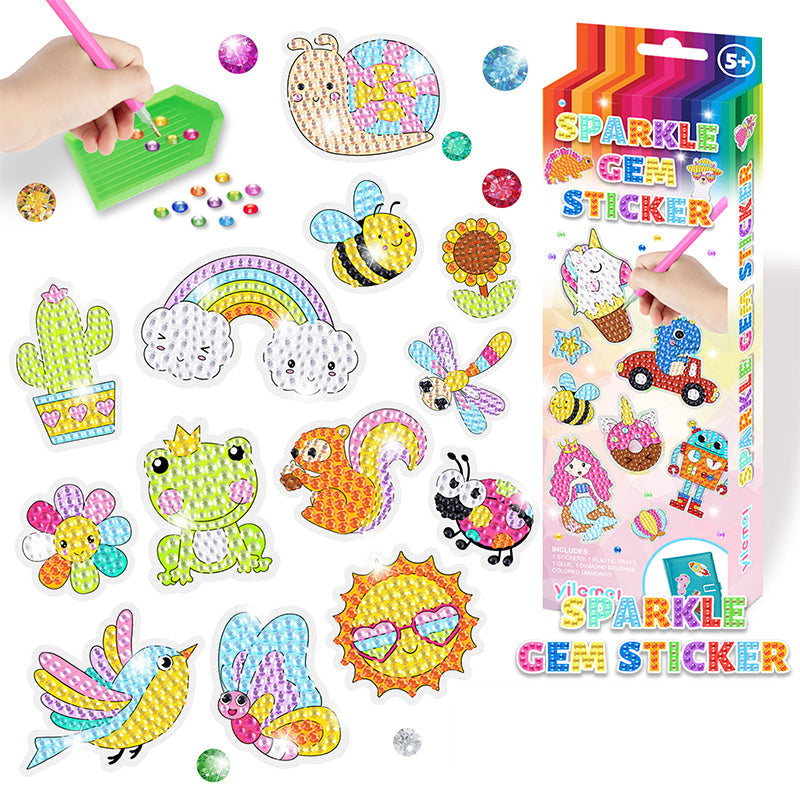 ShinyGem-Aufkleber | Magisches Bastelvergnügen - 5D Diamond Painting für Kinder