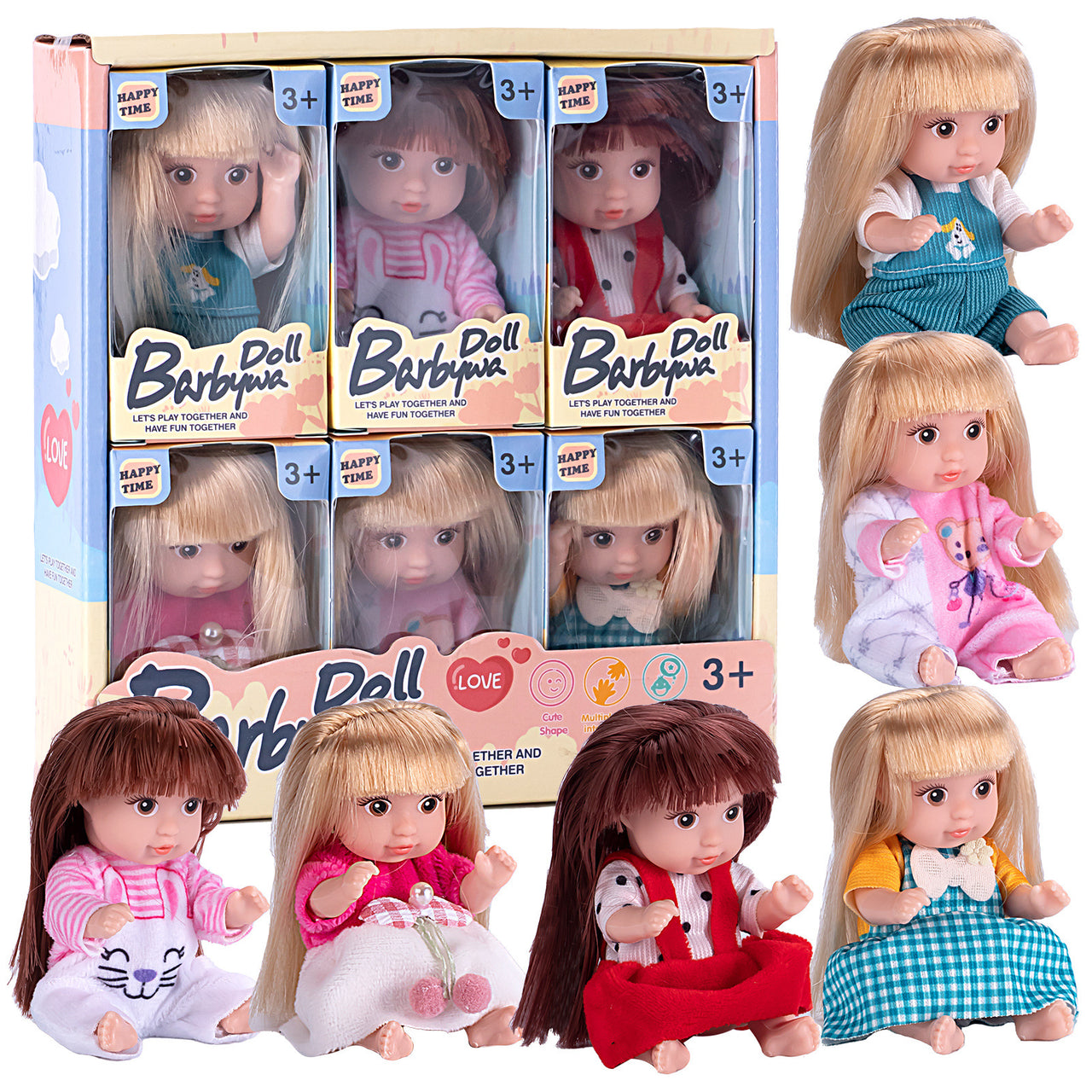 DollyDreams | Magischer Spielspaß - Set mit niedlichen Puppen in bunten Kleidern