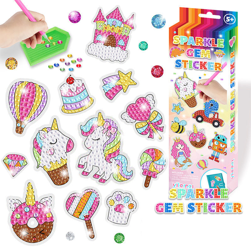 ShinyGem-Aufkleber | Magisches Bastelvergnügen - 5D Diamond Painting für Kinder
