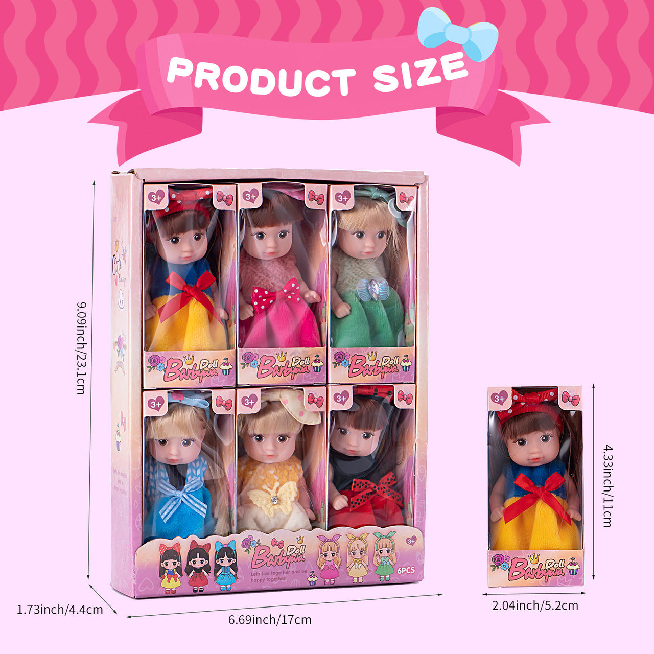 DollyDreams | Magischer Spielspaß - Set mit niedlichen Puppen in bunten Kleidern