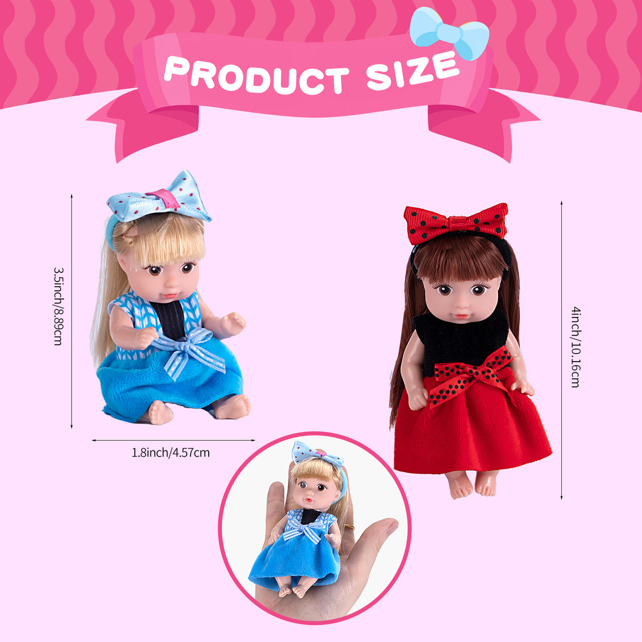 DollyDreams | Magischer Spielspaß - Set mit niedlichen Puppen in bunten Kleidern