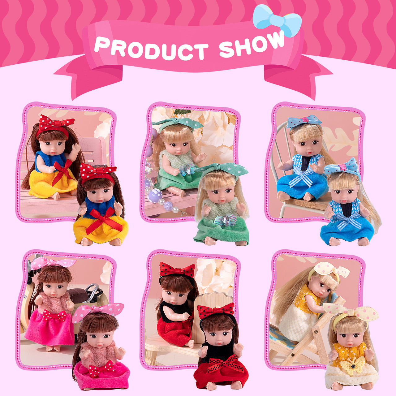 DollyDreams | Magischer Spielspaß - Set mit niedlichen Puppen in bunten Kleidern