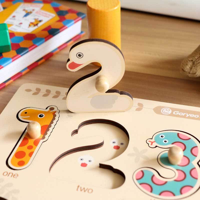 NummaPals  | Aprender a contar a brincar! - Livro de puzzles Montessori com números e animais