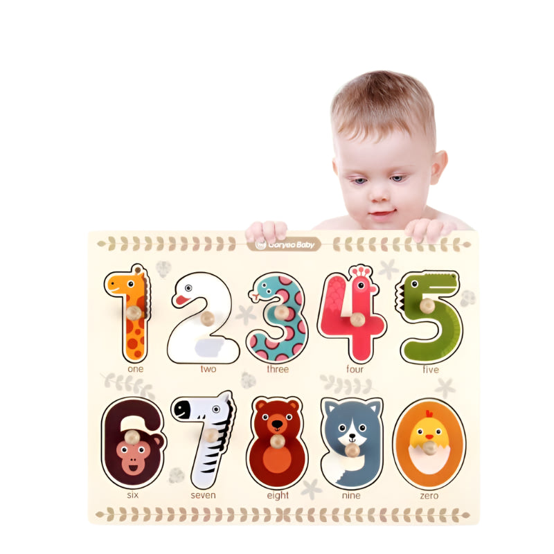NummaPals  | Aprender a contar a brincar! - Livro de puzzles Montessori com números e animais