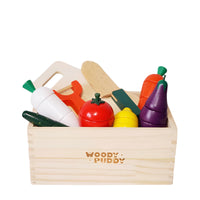 Thumbnail for MiniChef | Playfully cooking - Wooden play kitchen with cuttable vegetables and fruit
