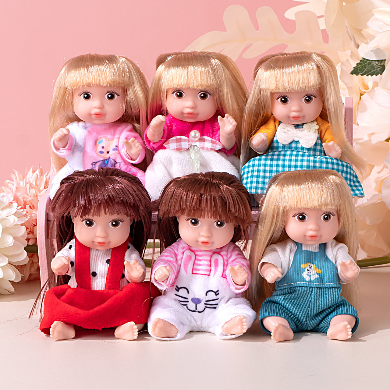 DollyDreams | Magischer Spielspaß - Set mit niedlichen Puppen in bunten Kleidern