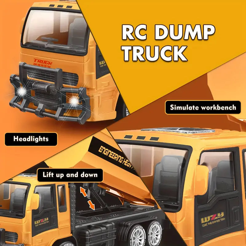 DynaTruck | Robusto camion RC - Veicolo da costruzione robusto per bambini
