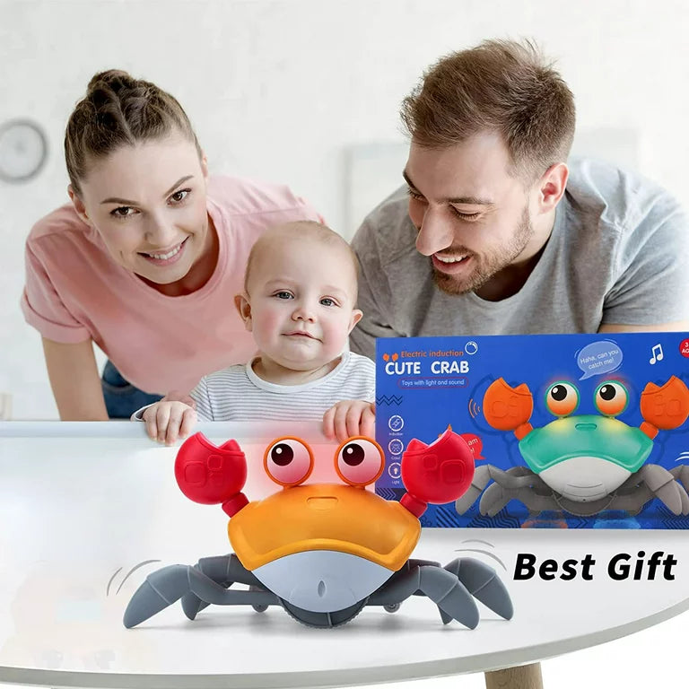 Happycrab | Brinquedo Móvel e Sonoro - Brinquedo Caranguejo Rastejante
