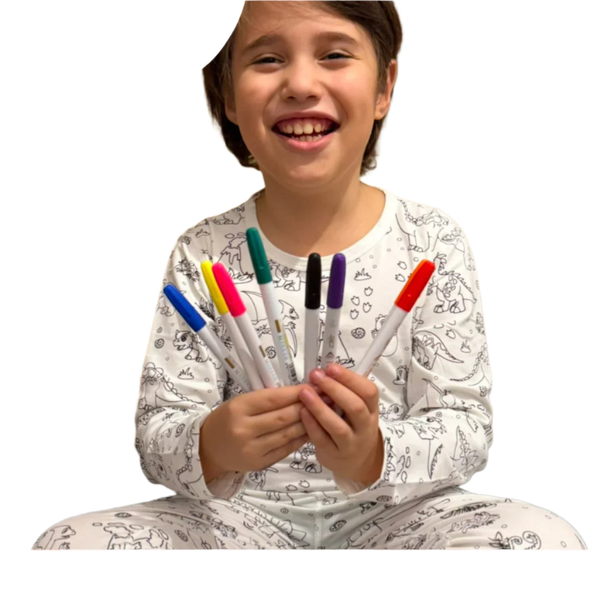 DinoDreams | Färger och lek - DIY pyjamaset med dino-tryck