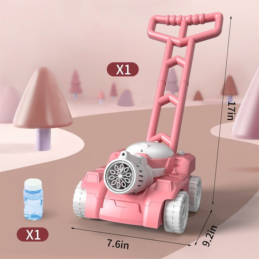 BubbleJoy Tondeuse | Plaisir de jeu magique pour enfants - Tondeuse à gazon jouet avec bulles