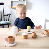 Thumbnail for EcoToys Servizio da tè in legno | Crea momenti indimenticabili - Bellissimi accessori in legno