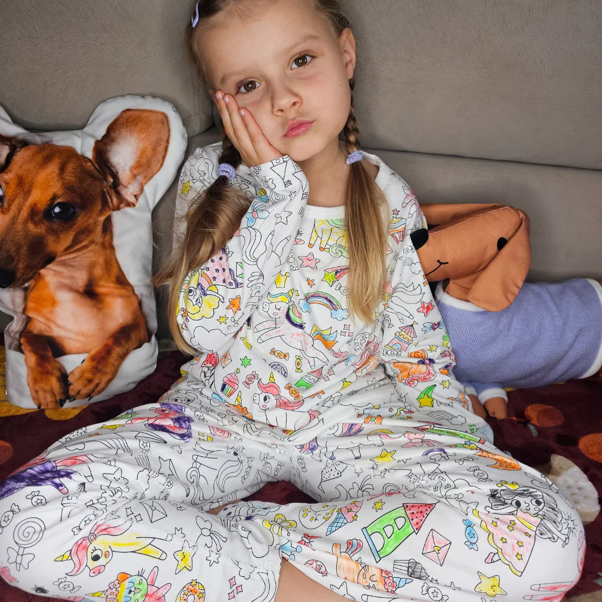UnicornDreams | Kleuren en slapen - DIY pyjamaset met prinsessen en eenhoorns