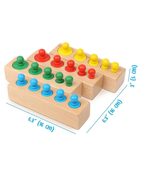 Ecotoys SensoryBlocks | Sviluppa il senso del tatto e la coordinazione - Set di puzzle in legno Montessori