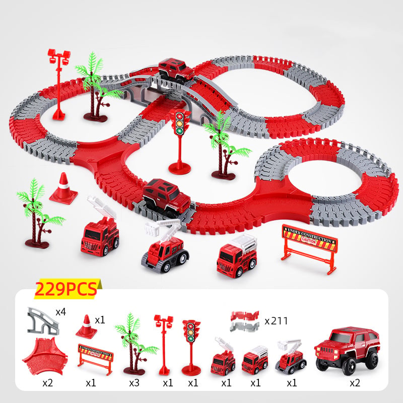 Flexibler Rennstrecke - Flexibles Schienenset Rennbahn-Spielzeugset