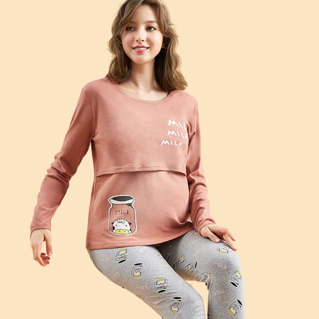 Mama's Comfort | Feel Beautiful and Caring - Soft Maternity Dress for Home