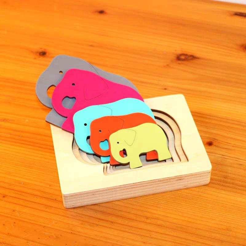 EcoToys Animato™ | Fördern Sie spielerisches Lernen - Tiere 3D Holzpuzzle