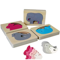 Thumbnail for EcoToys Animato™ | Fördern Sie spielerisches Lernen - Tiere 3D Holzpuzzle