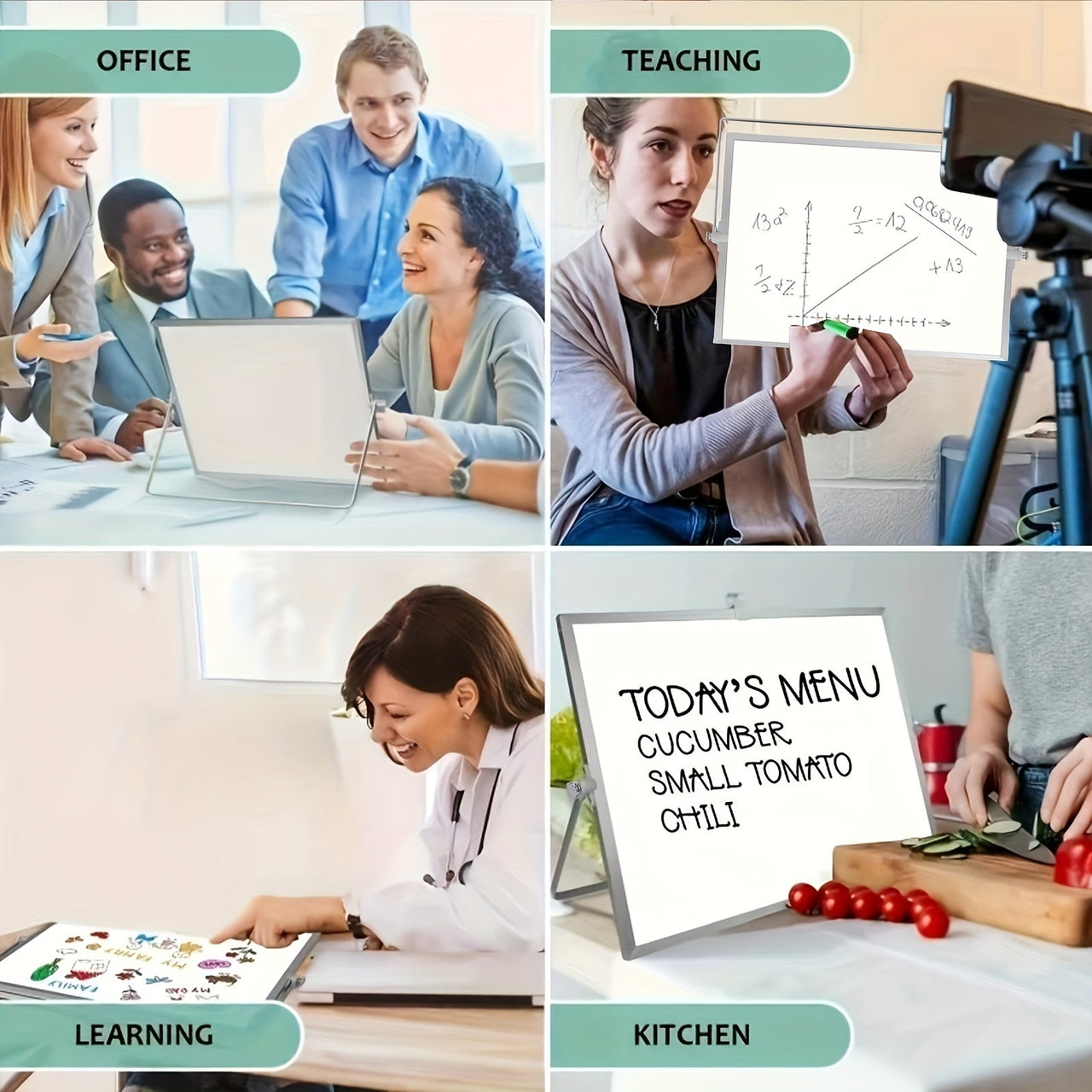 Magnetix Whiteboard | Erstellen und organisieren Sie mühelos - Doppelseitiges magnetisches Whiteboard