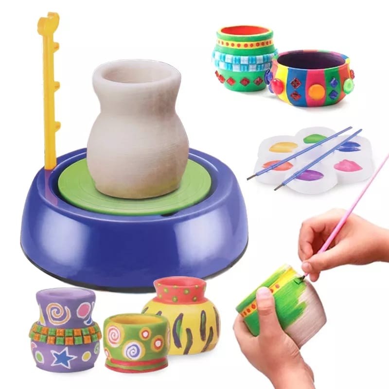 Kreatives Töpfer-Set | Lesen und Machen Sie Ihre eigenen Töpfe - DIY Tonwerkstatt für Kinder