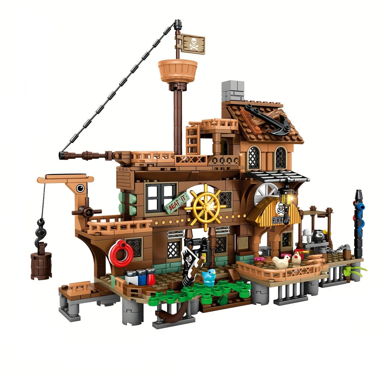 PirateQuest Castello | Vivi avventure epiche - Set di costruzione fortezza pirata per bambini
