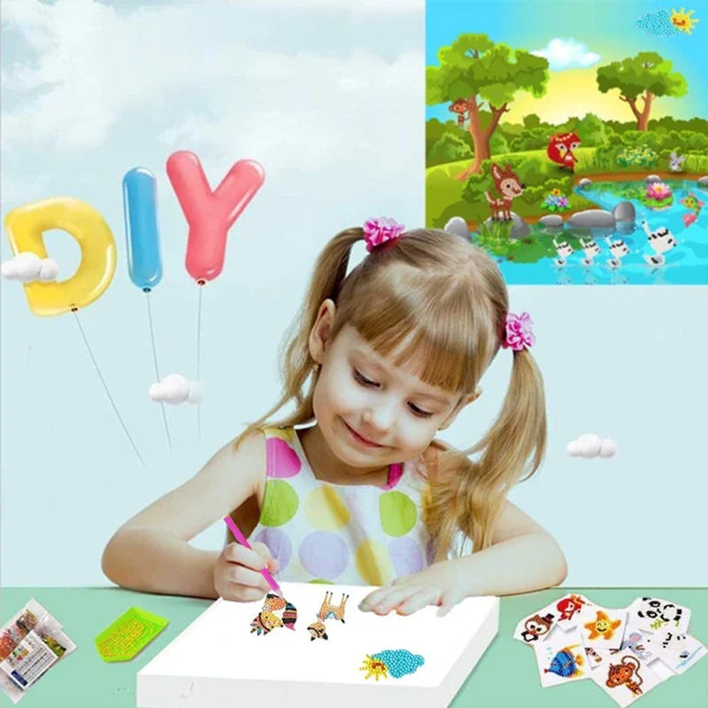 ShinyGem-Aufkleber | Magisches Bastelvergnügen - 5D Diamond Painting für Kinder