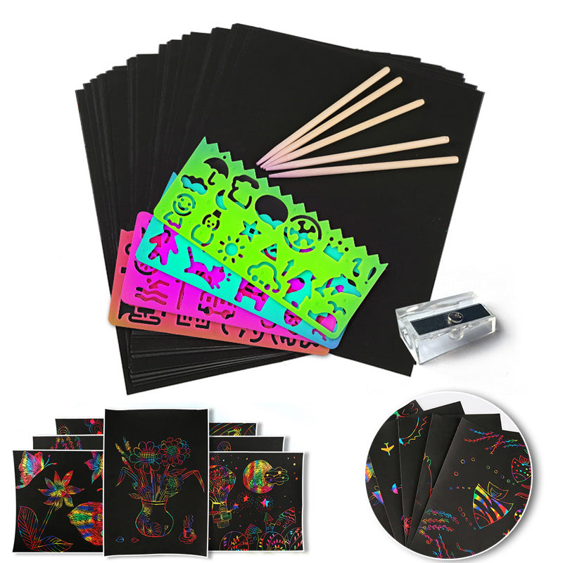 ColorMagic | Ontdek de magie van kleuren - Regenboog kraspapier set