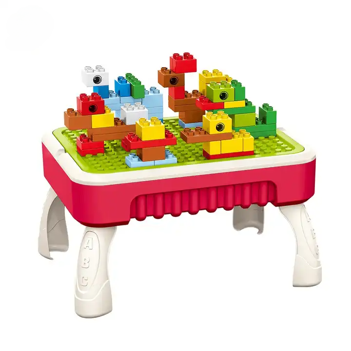 BuildMaster | Kreatives Abenteuer - Aktivitätstisch für Kinder mit Bauklötzen und Zeichenbrett
