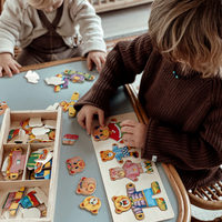 Thumbnail for EcoToys Cartoon Bier Kleidung Puzzle | Bildungsspiel aus Holz - Lernen mit Kleidungswechseln