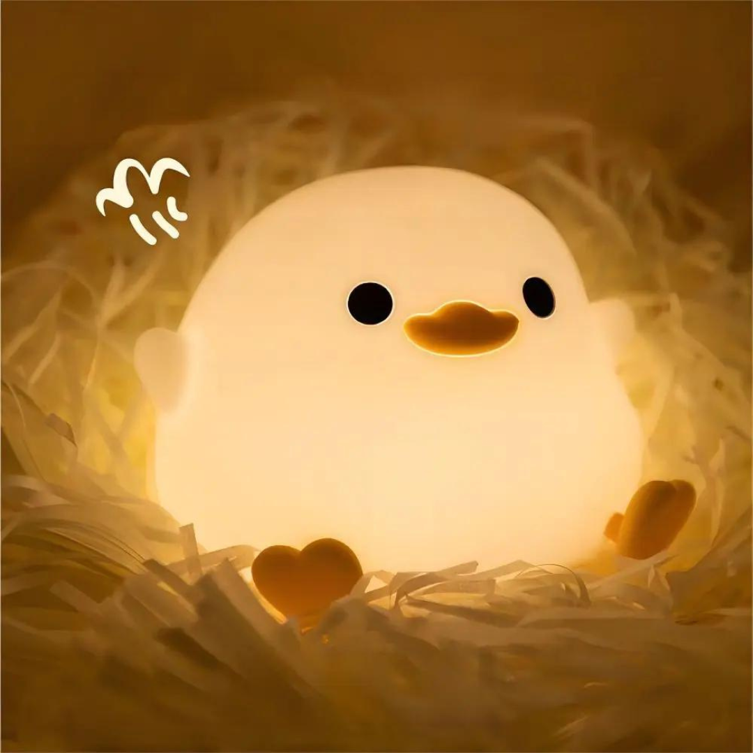 QuackGlow | Sonno accogliente - Lampada da notte per bambini a forma di anatra con funzione dimmerabile