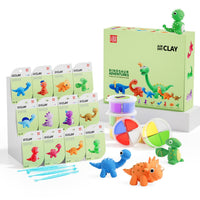 Thumbnail for DinoClay | Modellare creativamente con i dinosauri – Set di argilla fai-da-te con 6 forme