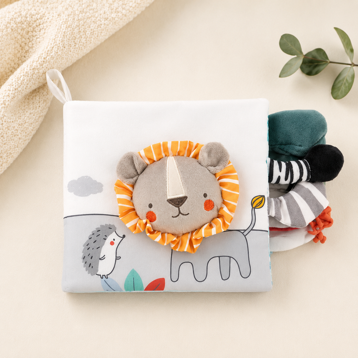 Weiches Stoff-Babybuch | Sensorisches Aktivitätsbuch für Babys