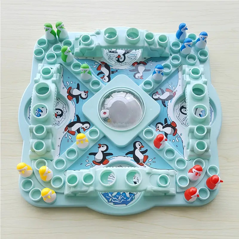 CoolQuest | Scivolo Pinguino - Puzzle da Scrivania per Bambini Gioco con Dadi Giocattolo
