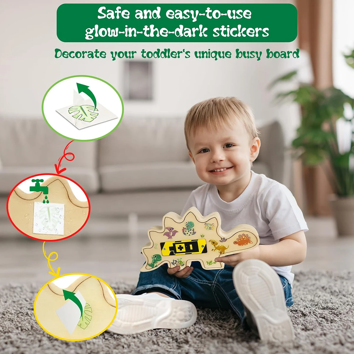 Ecotoys DinoSpark | Montessori LED Playboard - Educational Baby Toy
