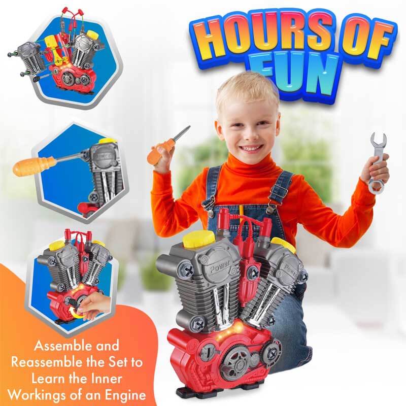 EngineMaster-Kit | Bauen und Entdecken - Interaktive DIY-Maschine mit Licht und Sound