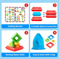 Thumbnail for StackyPyramid | Bauen und Entdecken - 3D-Pyramiden-Stapelblöcke für Kinder