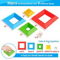 Thumbnail for StackyPyramid | Bauen und Entdecken - 3D-Pyramiden-Stapelblöcke für Kinder