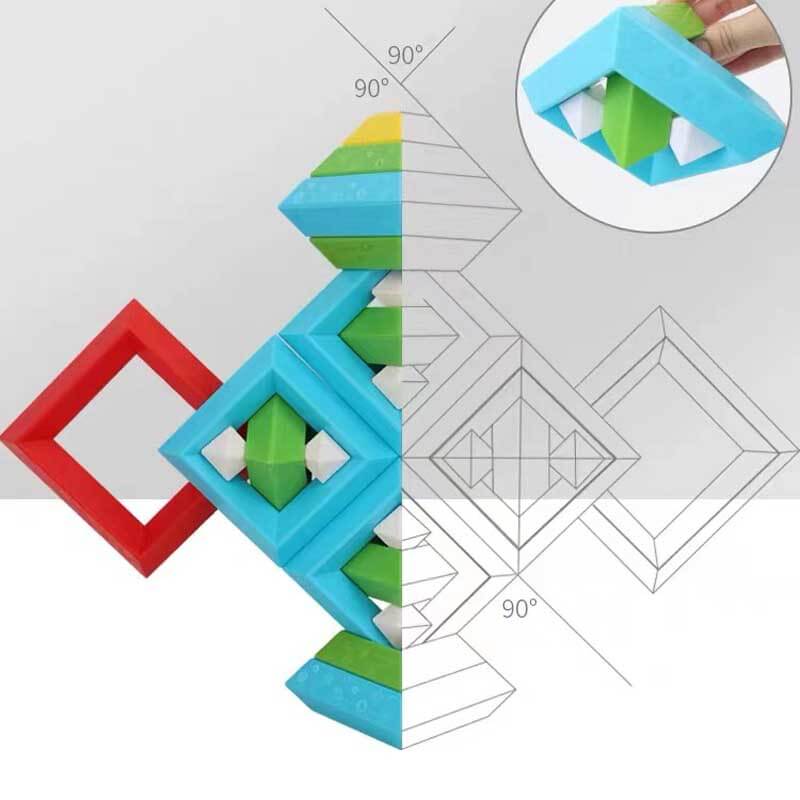 StackyPyramid | Bauen und Entdecken - 3D-Pyramiden-Stapelblöcke für Kinder