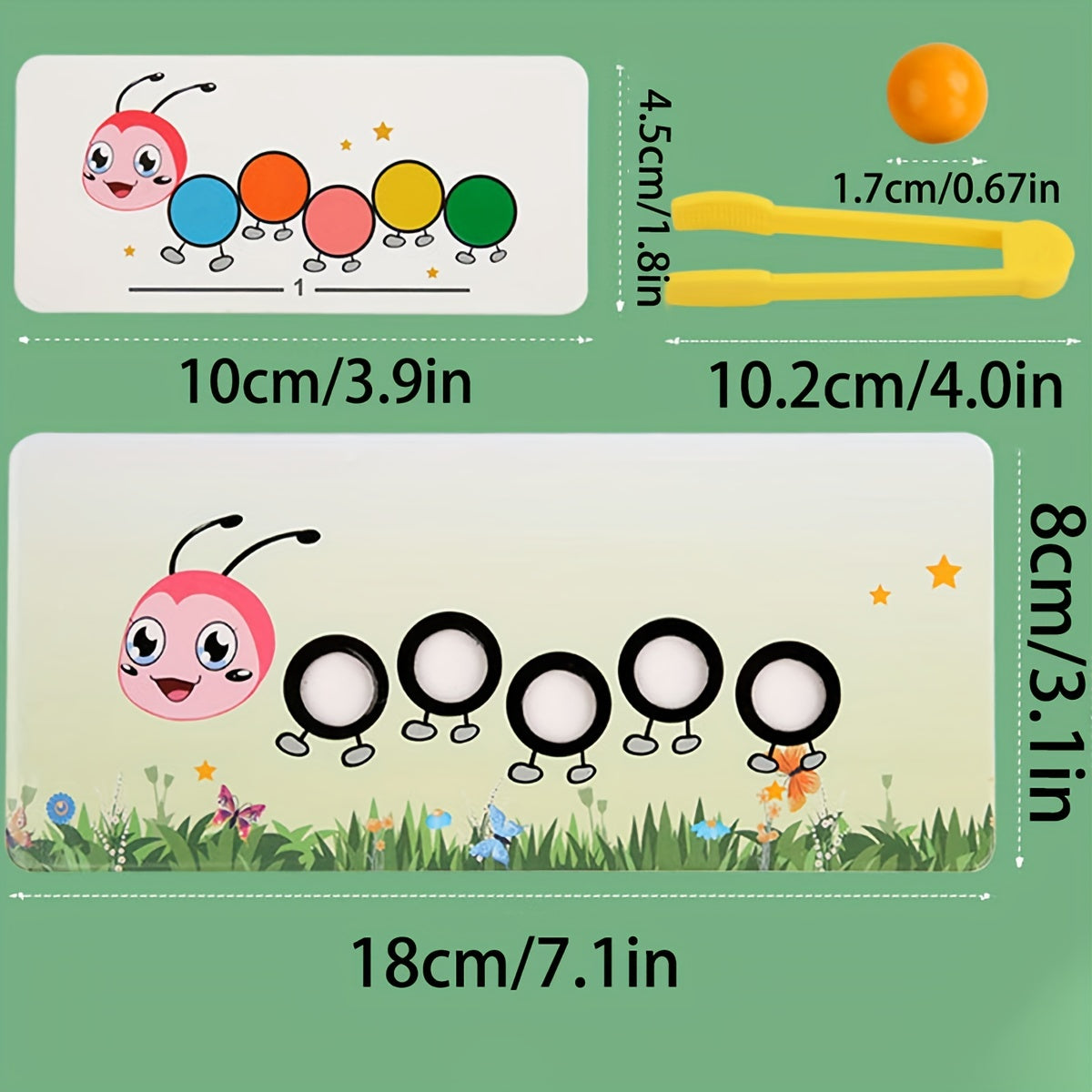 Ecotoys Arcobaleno Worm Stack | Giocando a Impilare - Giocattolo Educativo Montessori per Impilare