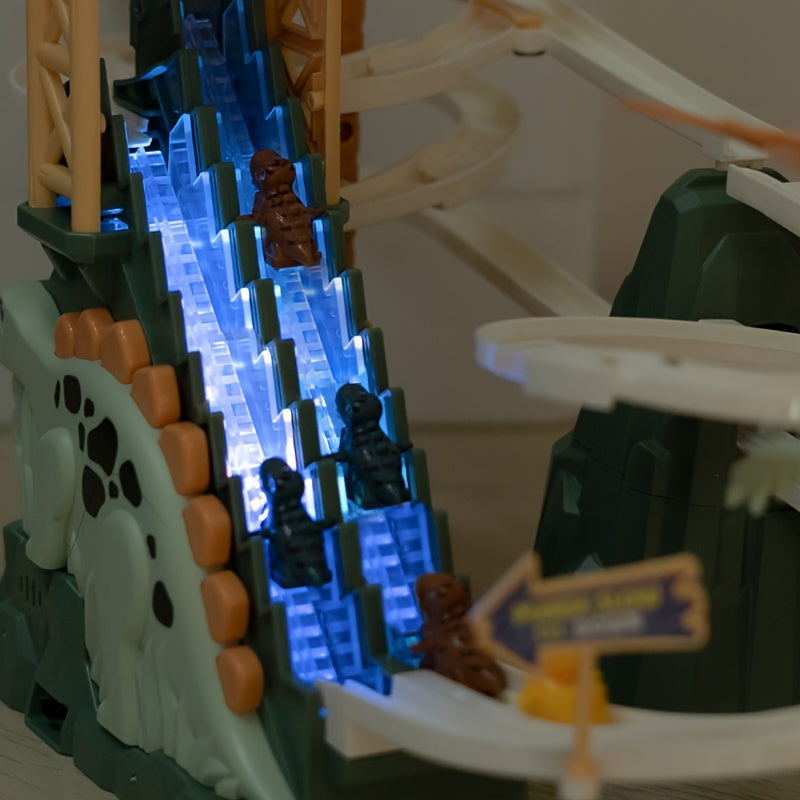 DinoLoop | Aventure de course passionnante - Piste de course double boucle dinosaure pour enfants