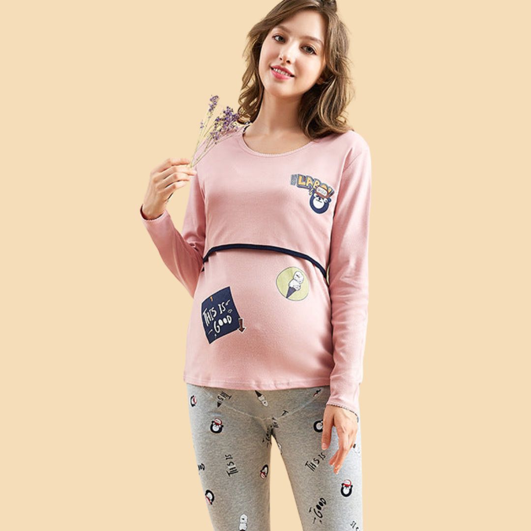 Mama's Comfort | Feel Beautiful and Caring - Soft Maternity Dress for Home