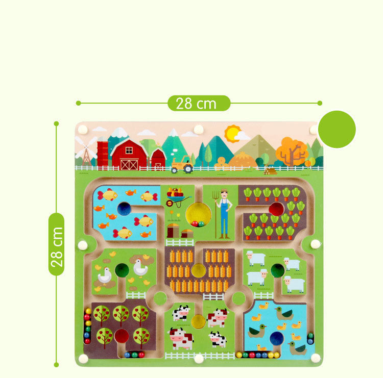 Ökospielzeug BrainMaze | Stärke die Konzentration - Magnetisches Labyrinth-Puzzlespiel für Kinder