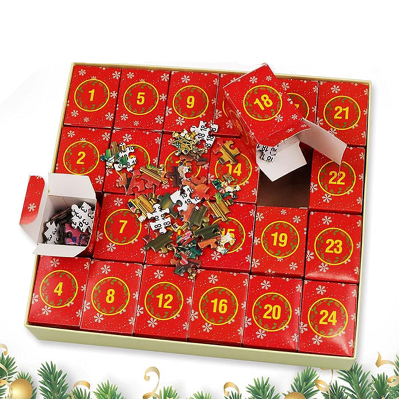 Calendario dell'Avvento Puzzle di Natale | Rendi il Natale Magico - Puzzle da 1008 Pezzi in 24 Sportellini