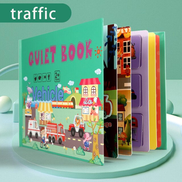 LearnPlay | Divertimento educativo - Giocattolo attività Montessori Libro sensoriale silenzioso per bambini piccoli