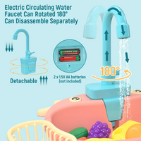 Thumbnail for KiddieSink | Interactive Children's Play Sink - Play & Learn Kitchen Set