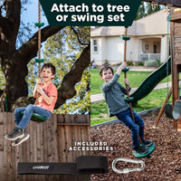 Thumbnail for Jungle Swing Set | Avontuurlijk speelplezier - Tuinschommel met klimtouw
