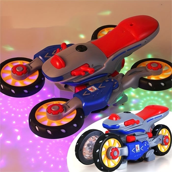 MotoMorph | Magische Transformationen - Elektromotor mit LED, Musik und 360° Rotation