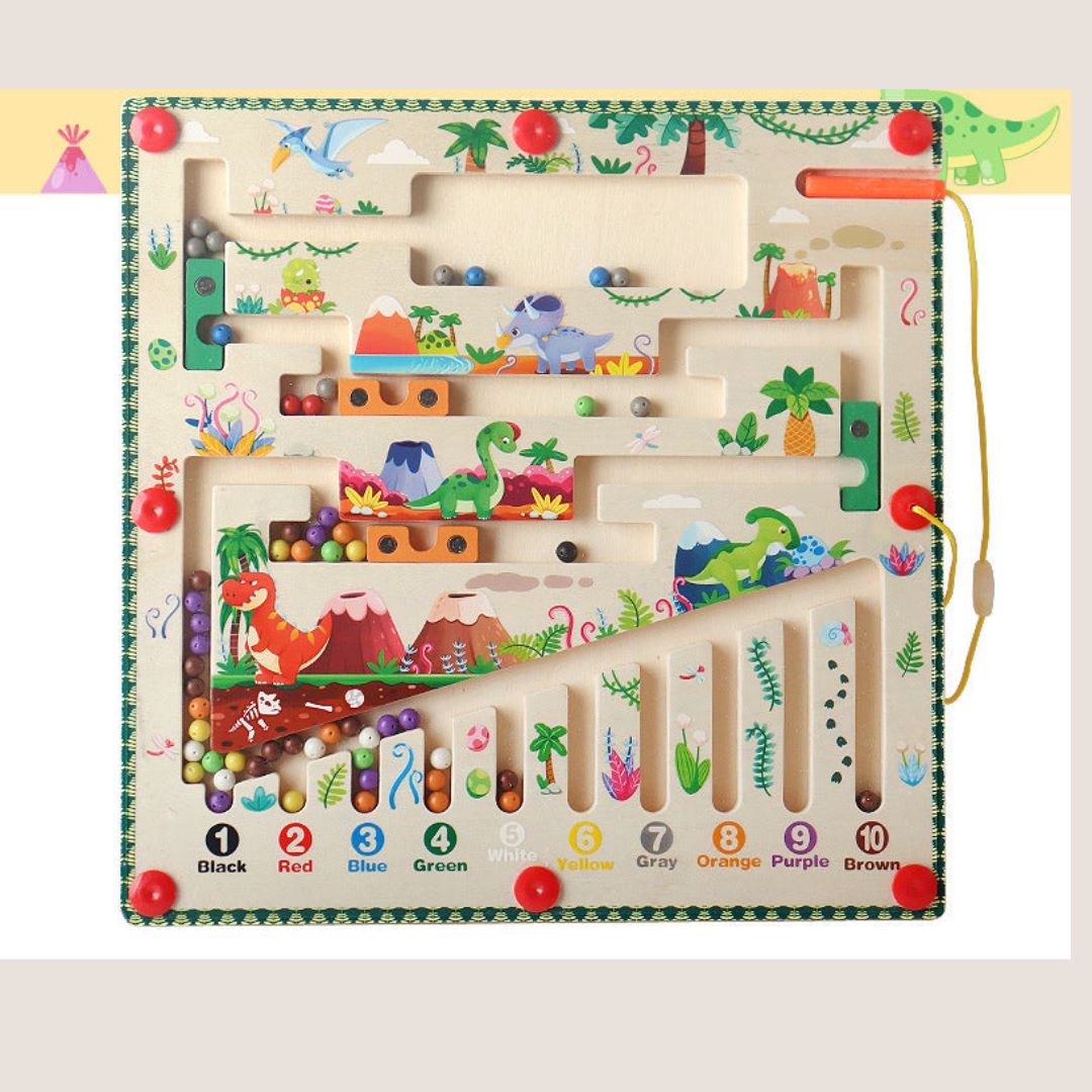 Magnetix Labirynt Kolorów Puzzle | Odkryj Kolory i Cyfry - Edukacyjna Zabawka Montessori