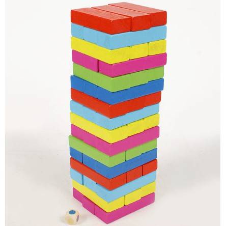 StackMaster | Lebendige Freude - Holz Tumble Tower Spiel