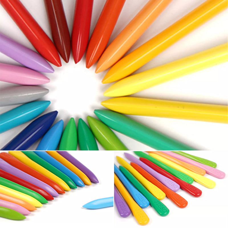 EcoColor | Kleurrijk & veilig tekenen - 36 uitwisbare krijtstiften voor kinderen